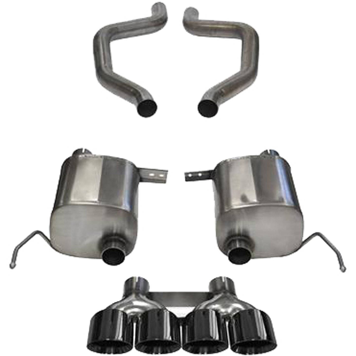 Corsa Performance COR14766BLK 14- Corvette 6.2L Xtrem Axle Back Exhaust