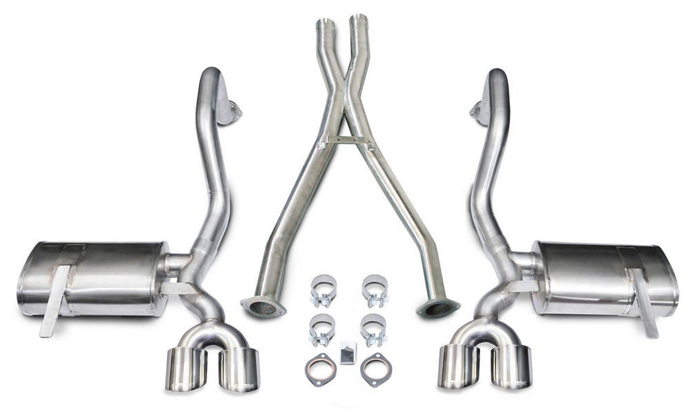 Corsa Performance COR14962 Exhaust Cat-Back + X-Pip e - 2.5in Cat-Back + X-P