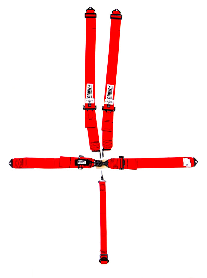 Crow Safety Gear CRW11002B 5-Pt Harness Small Latch RD Bolt In Blk Hardware