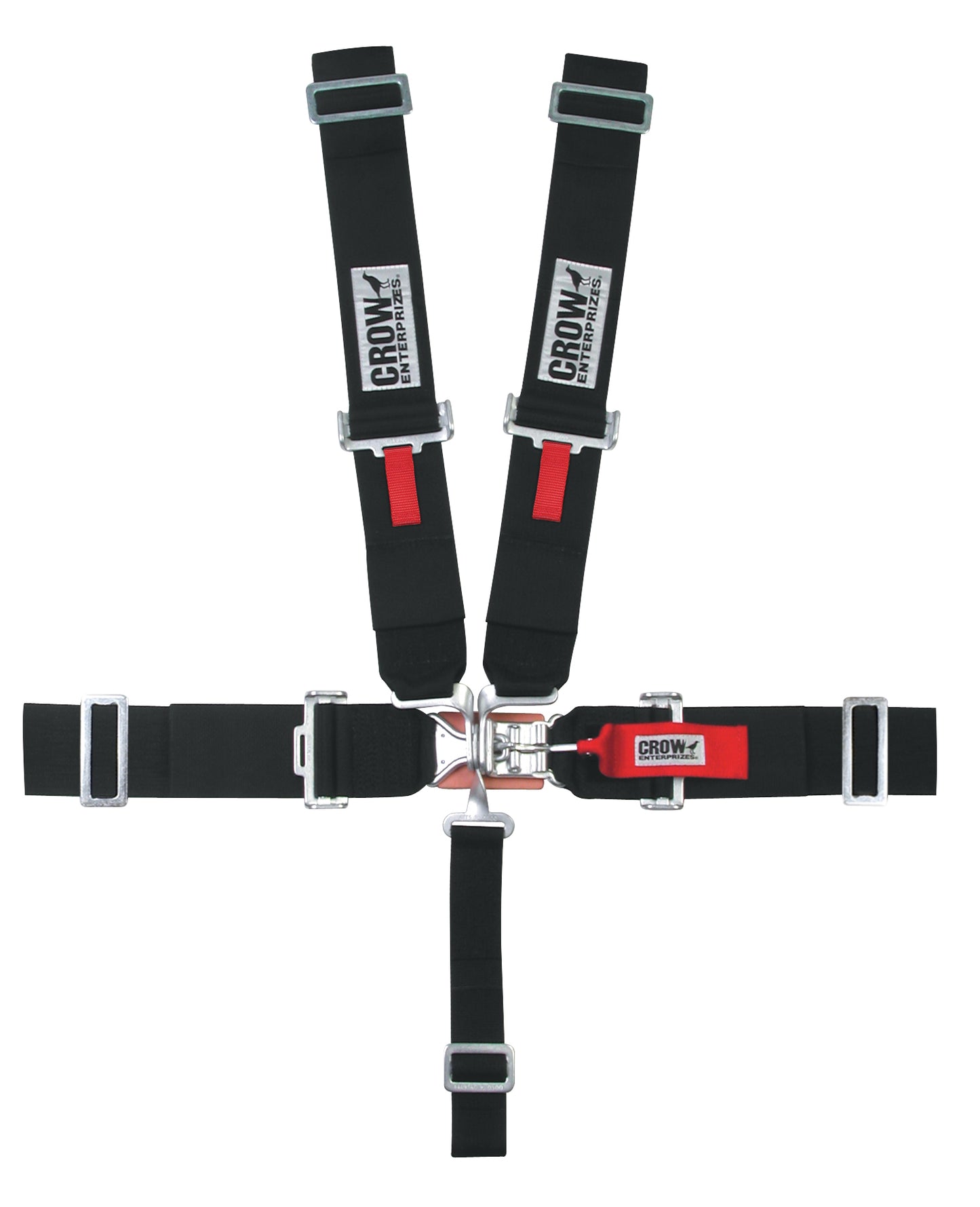 Crow Safety Gear CRW11014 5-Pt Harness Small Latch Blk Wrap Around Pull Dow