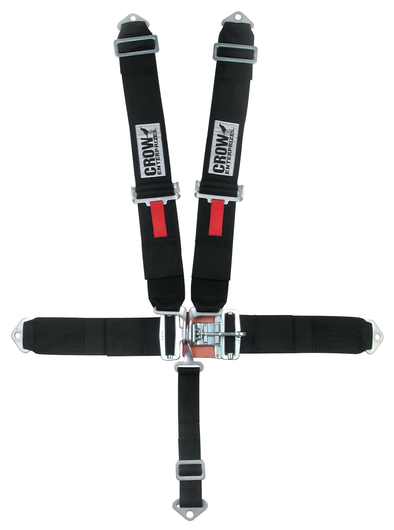 Crow Safety Gear CRW11064 5-Pt Harness Big Latch Blk Bolt In Pull Down