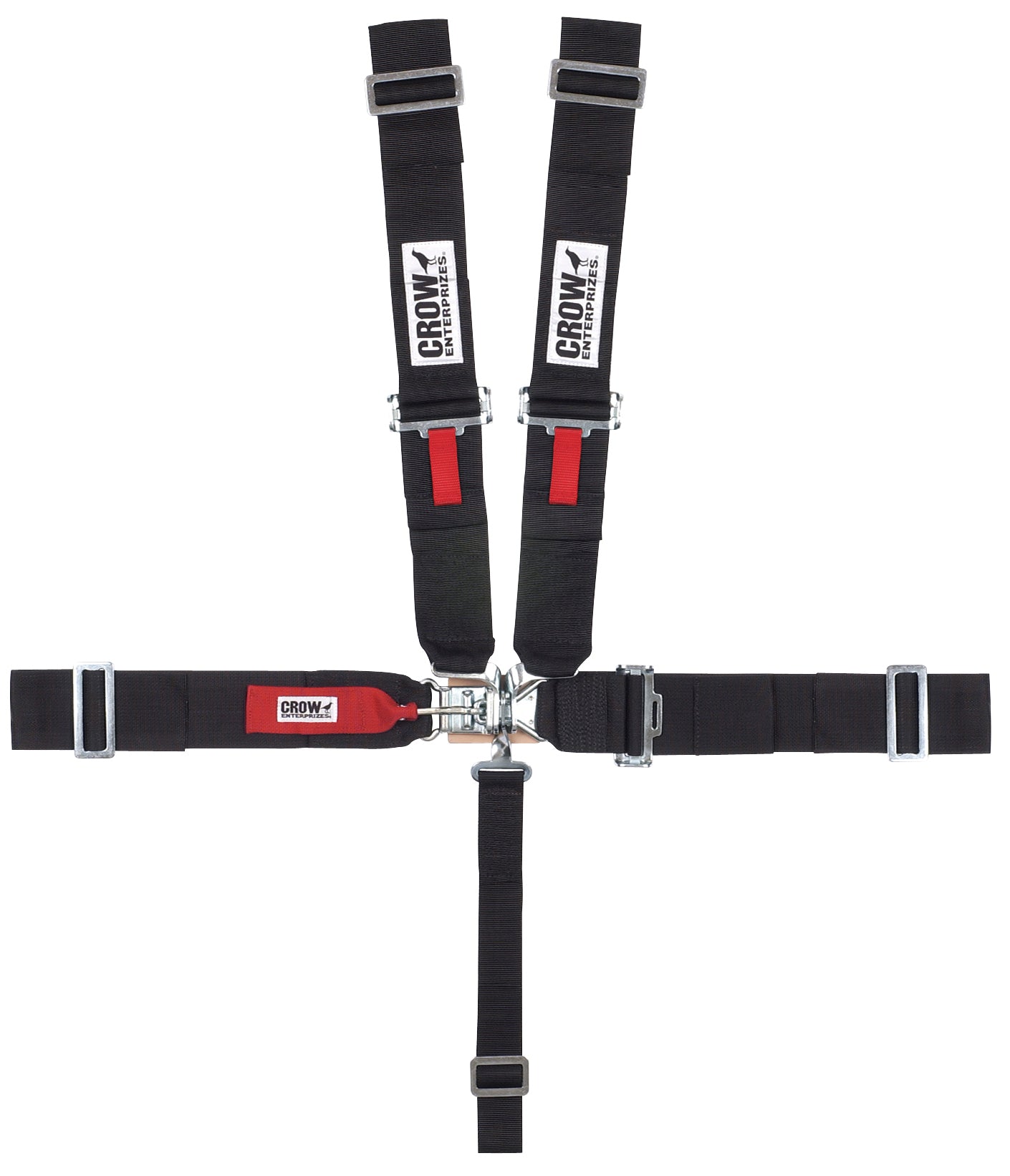Crow Safety Gear CRW20054 5-Pt Harness Small Latch Black Pull Down LS Only