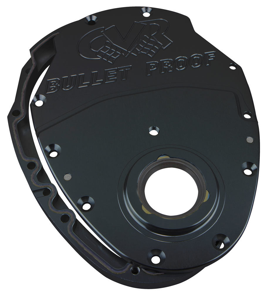 Cvr Performance CVRTC2350BK SBC Billet Timing Cover 2-Piece - Black Anodized