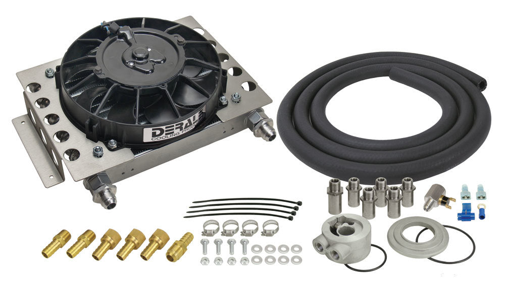 Derale DER15450 Atomic-Cool Engine Oil Cooler Kit -8AN