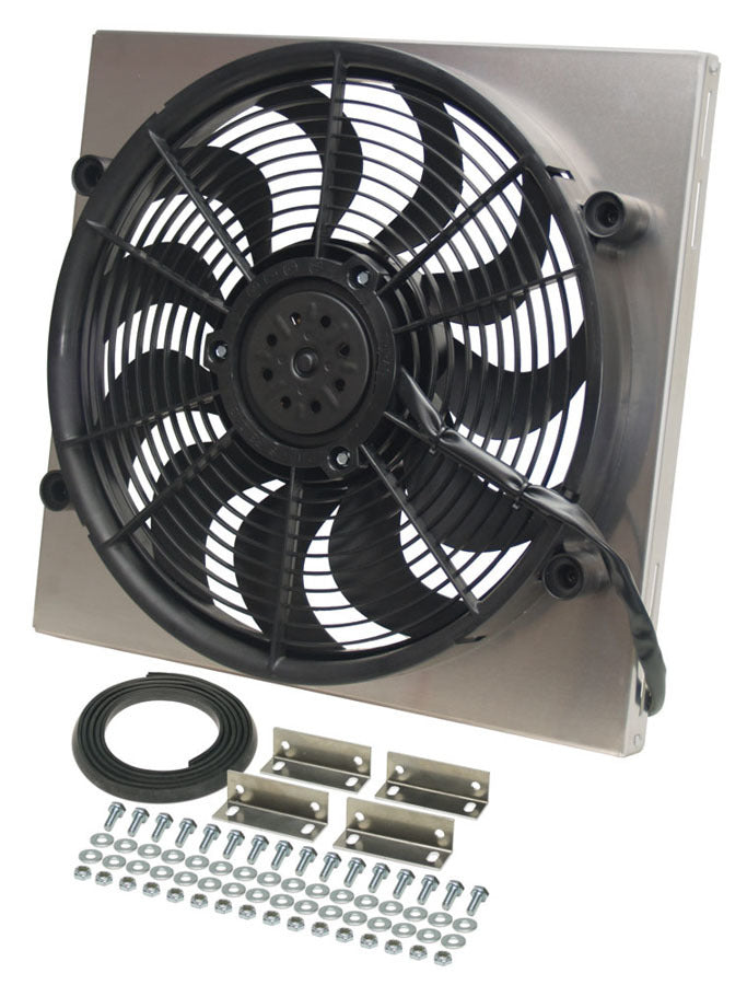 Derale DER16818 RAD Fan with Aluminum Shroud Assembly