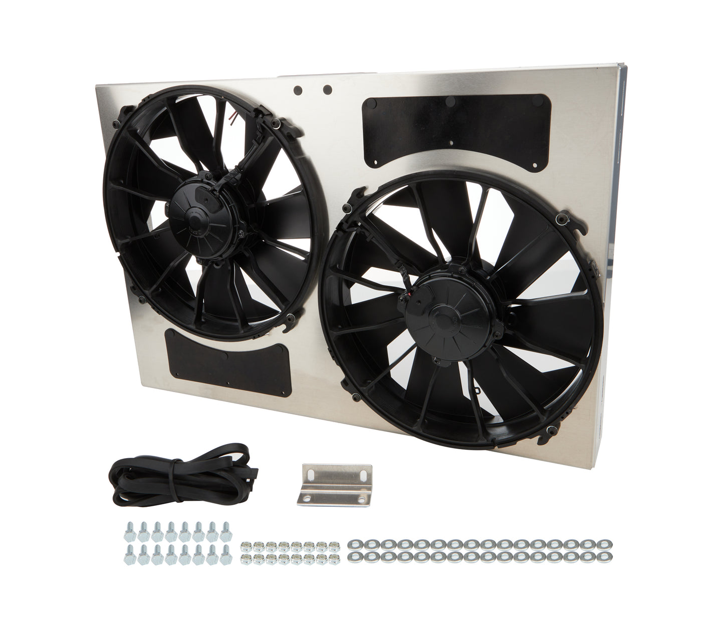 Derale DER16826 Dual RAD Fan w/Alum Shroud Assembly