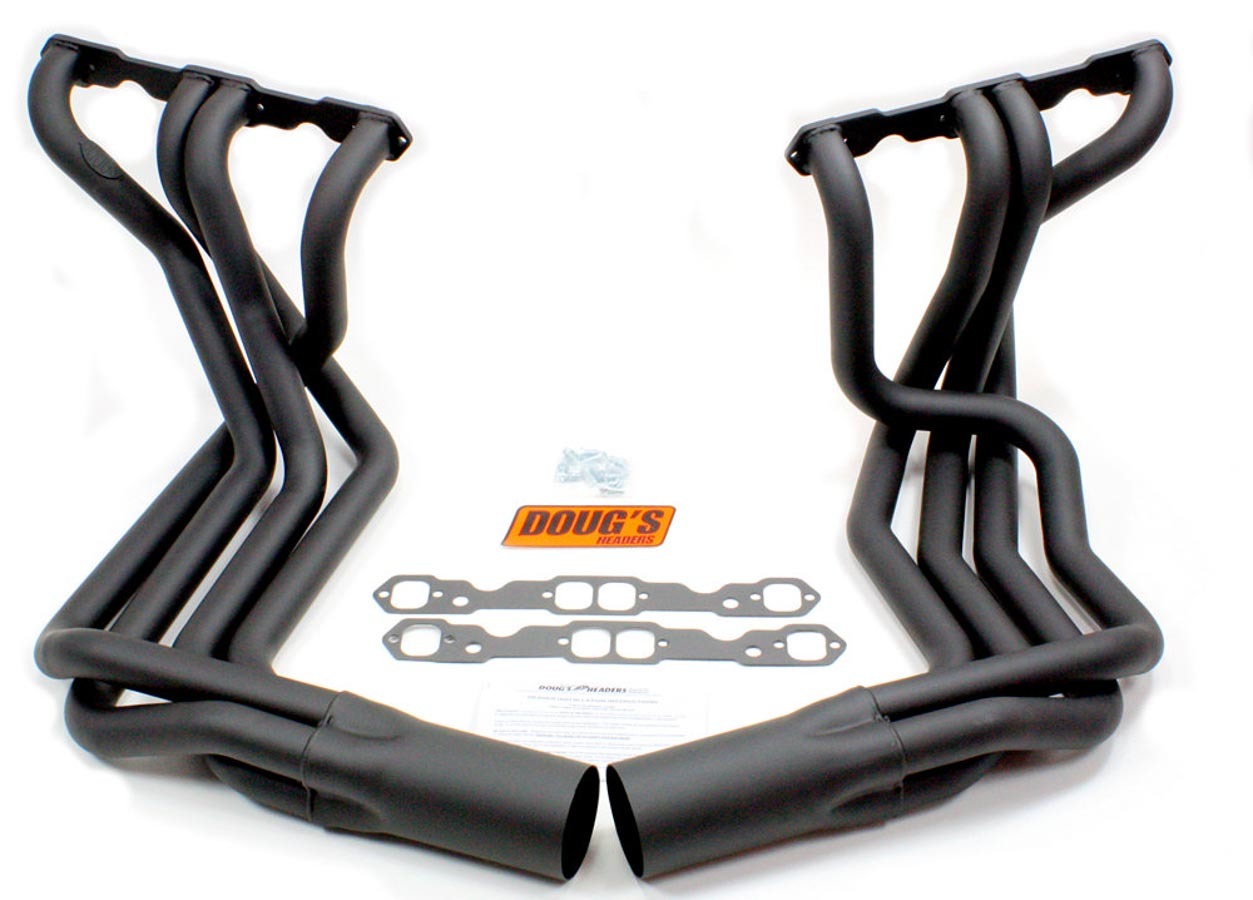 Dougs Headers DGHD380-B SBC Side Mount Headers - Black - 63-82 Vette