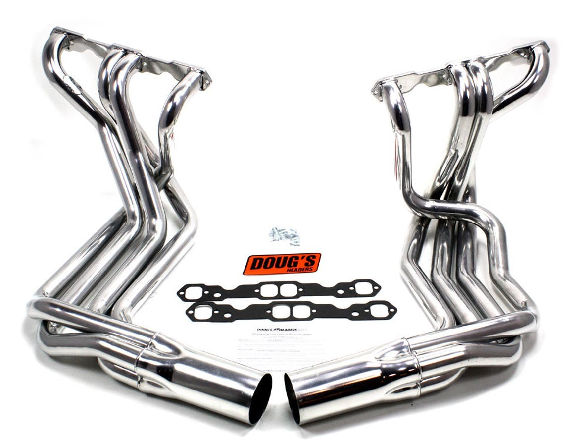 Dougs Headers DGHD380 SBC Side Mount Headers - Silver - 63-82 Vette