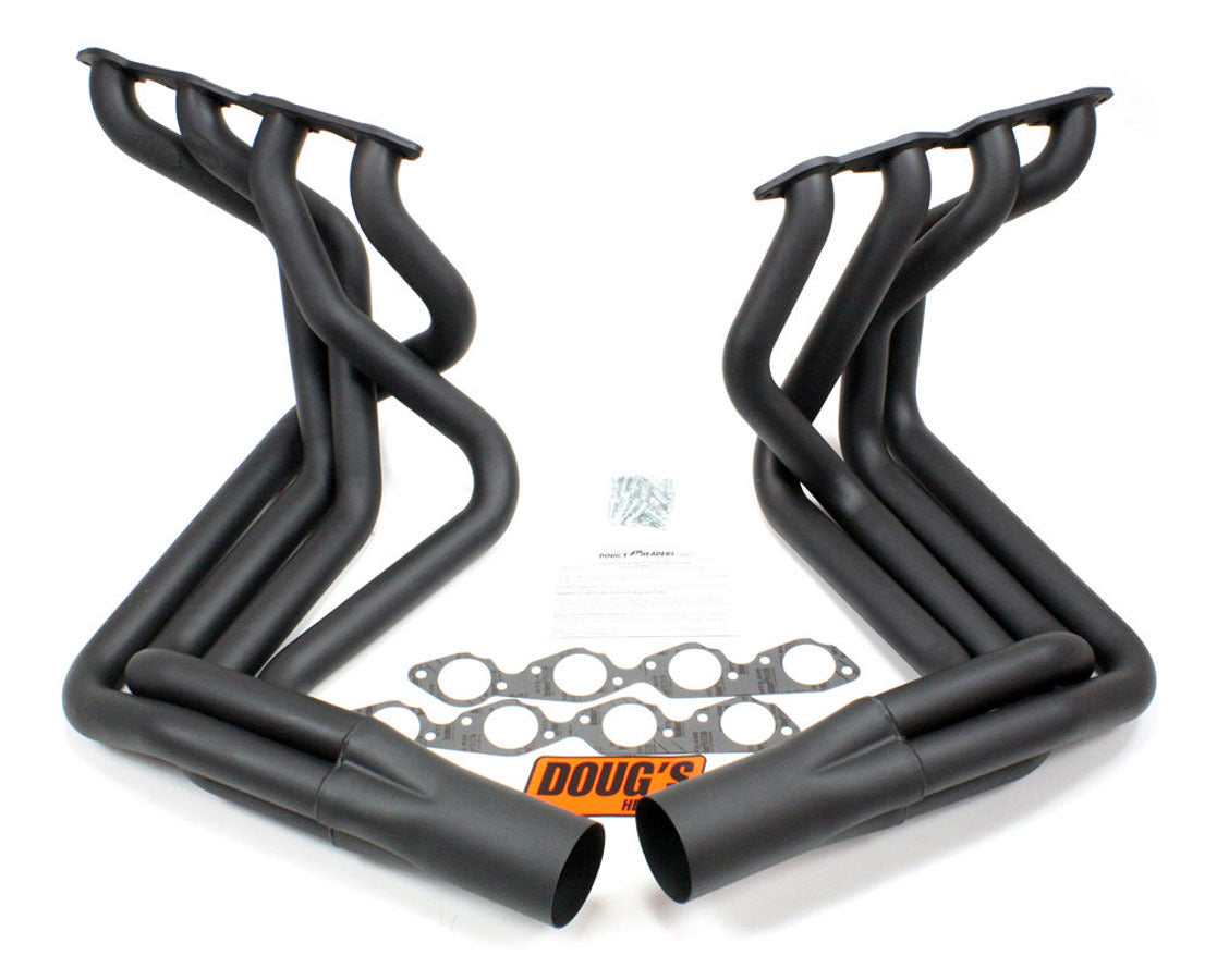 Dougs Headers DGHD381-B BBC Side Mount Headers - Black - 63-82 Vette