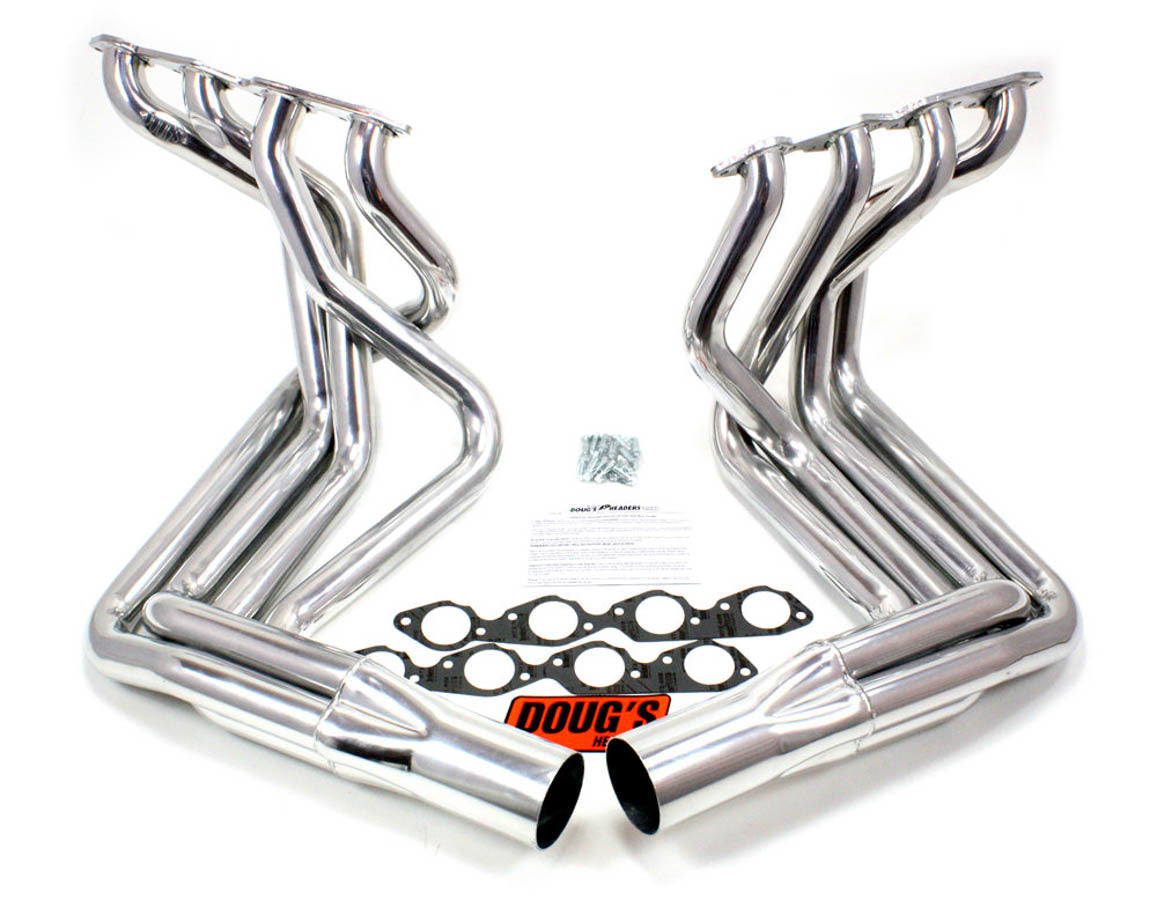 Dougs Headers DGHD381 BBC Side Mount Headers - Silver - 63-82 Vette