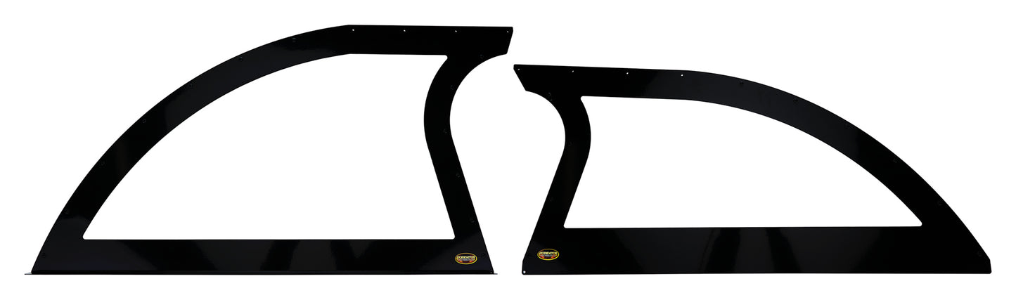 Dominator Race Products DOM805-AL-BK Aluminum Sails Black Pair Open Style