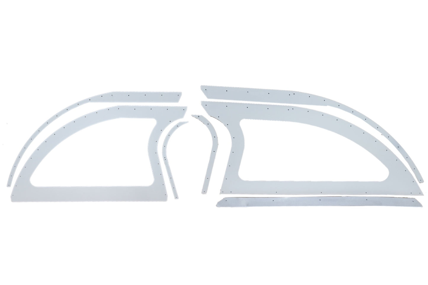 Dominator Race Products DOM805-AL-WH Aluminum Sails White Pair Open Style