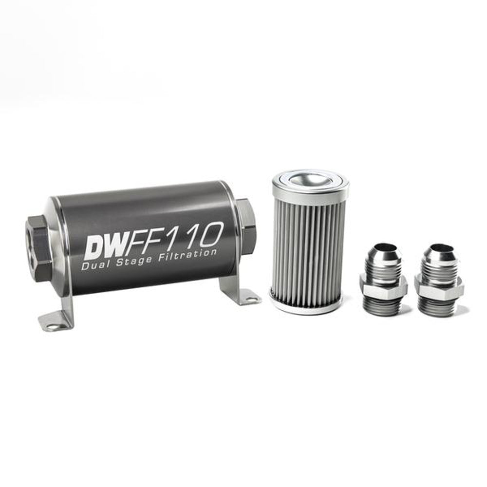 Deatschwerks DWK8-03-110-010K-10 In-line Fuel Filter Kit 10an 10-Micron