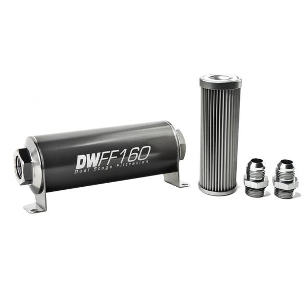 Deatschwerks DWK8-03-160-010K-10 In-line Fuel Filter Kit 10an 10-Micron