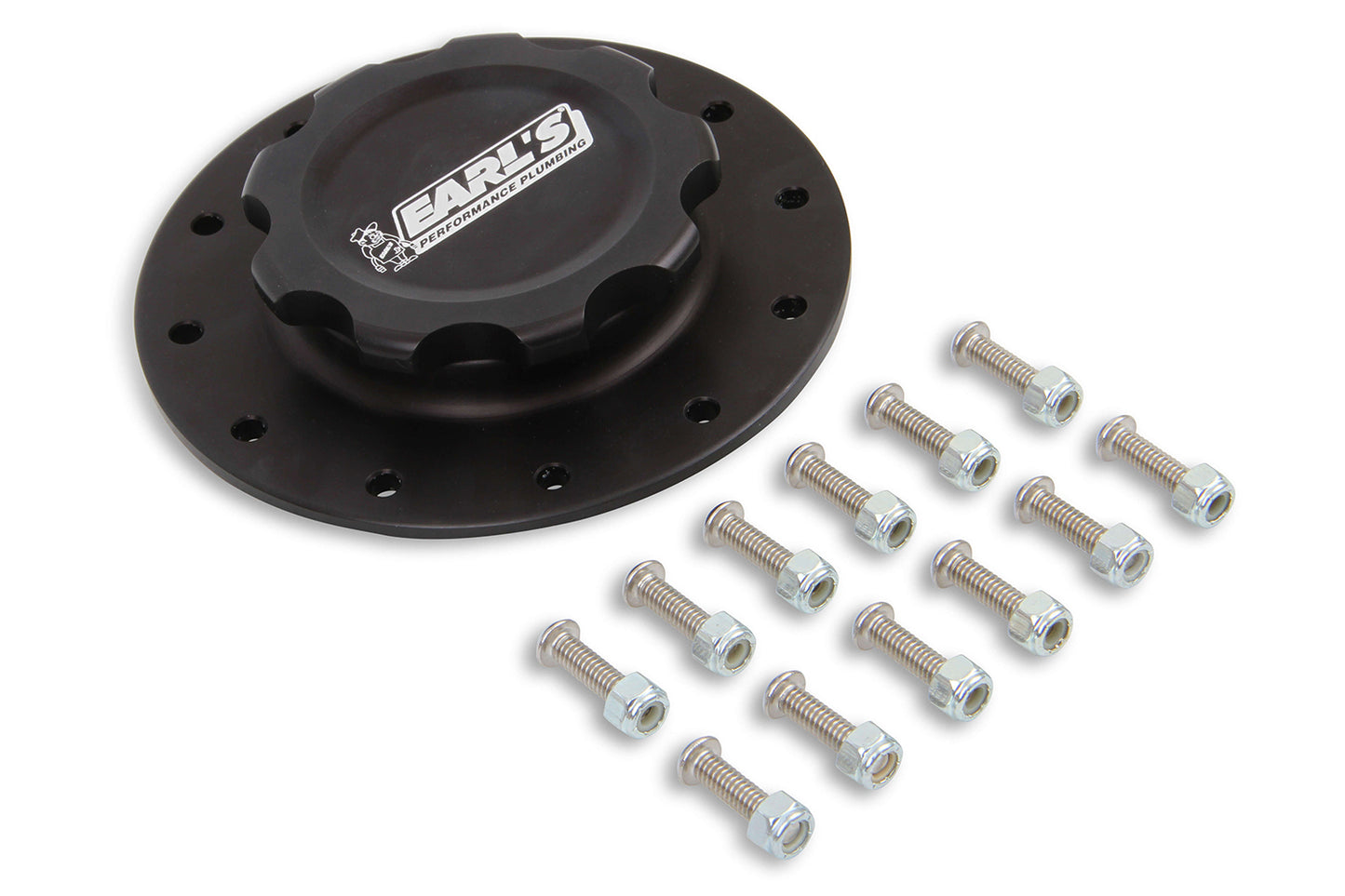 Earls EAR166017ERL Alm Fuel Cell Cap & Bung w/12 Bolt Flange