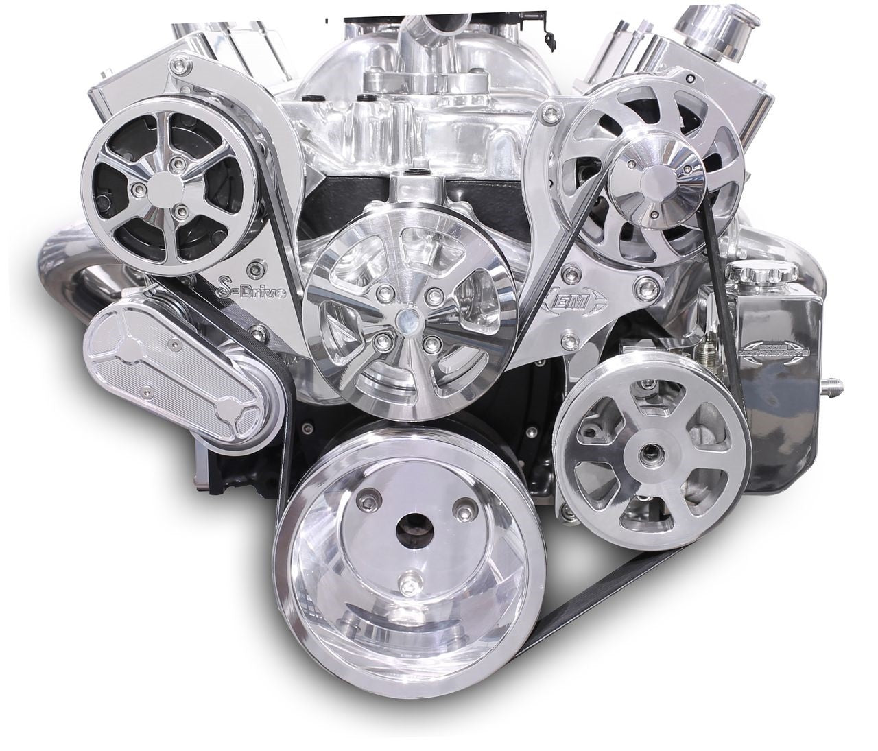 Eddie Motorsports EDDMS107-55BP Serperntine Pulley Kit Small Block Chevy