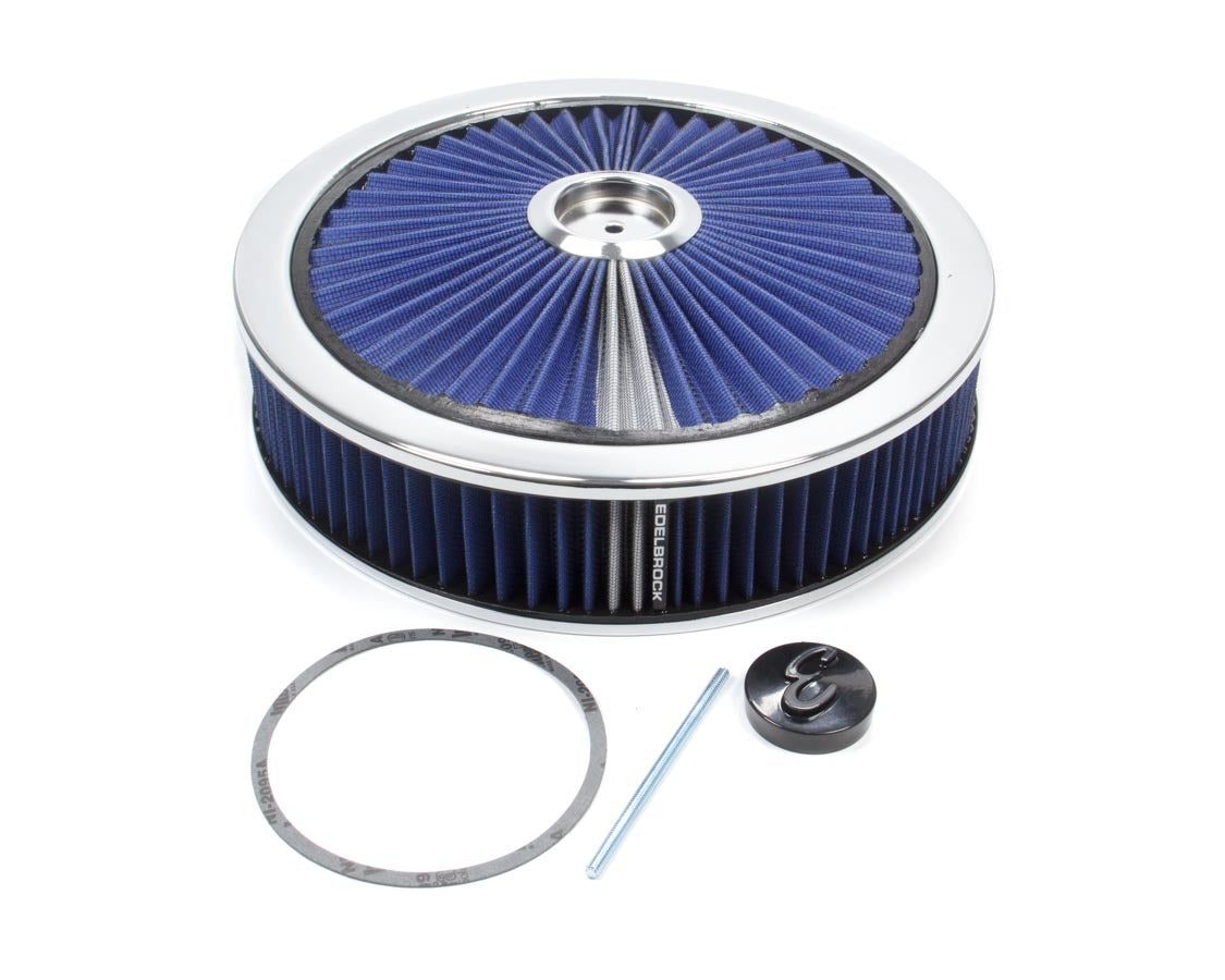 Edelbrock EDE43661 Air Cleaner Kit - 14in Dia. Breathable - Blue