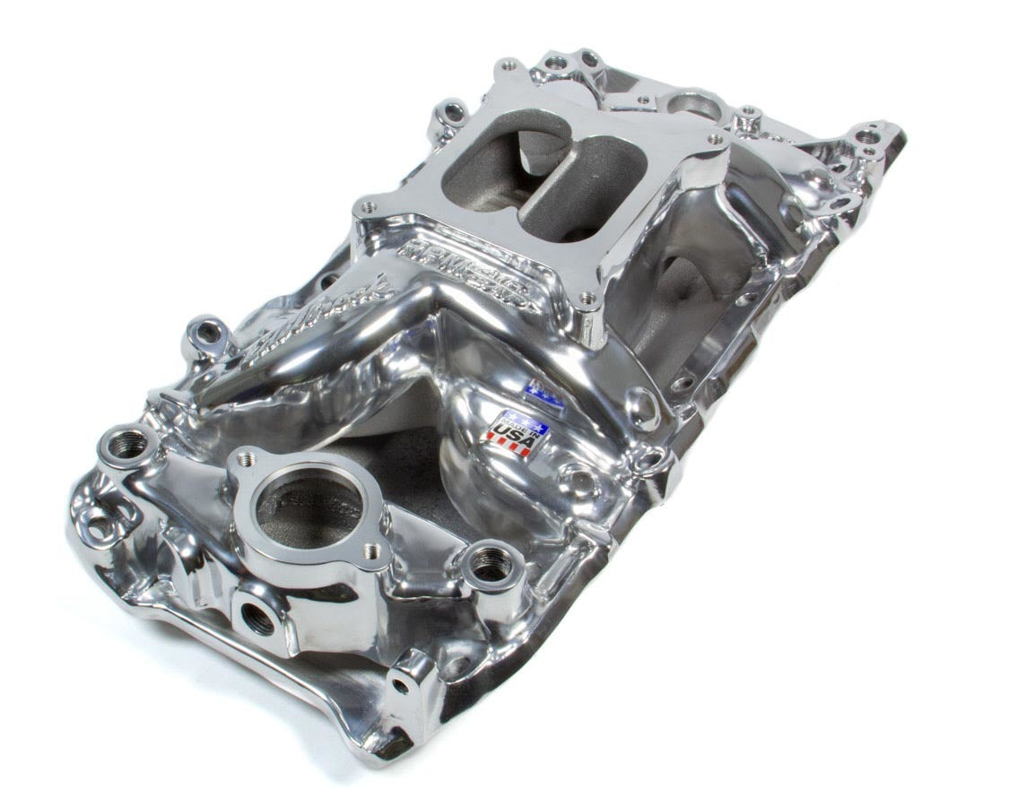Edelbrock EDE75611 BBC Performer RPM A/G Manifold- O/P- Polished