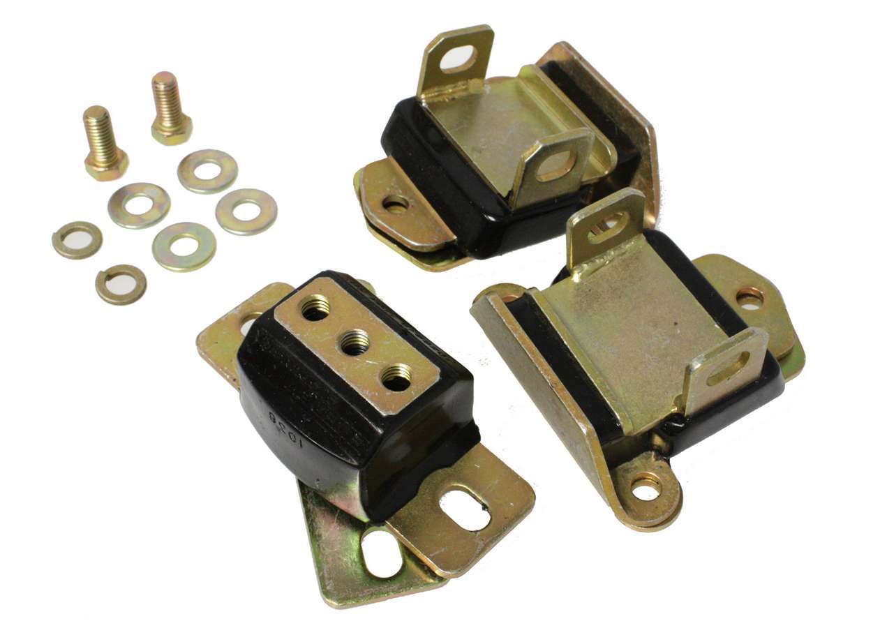 Energy Suspension ENE3-1120G SBC Motor & Trans Mount Kit Zinc Finish Black