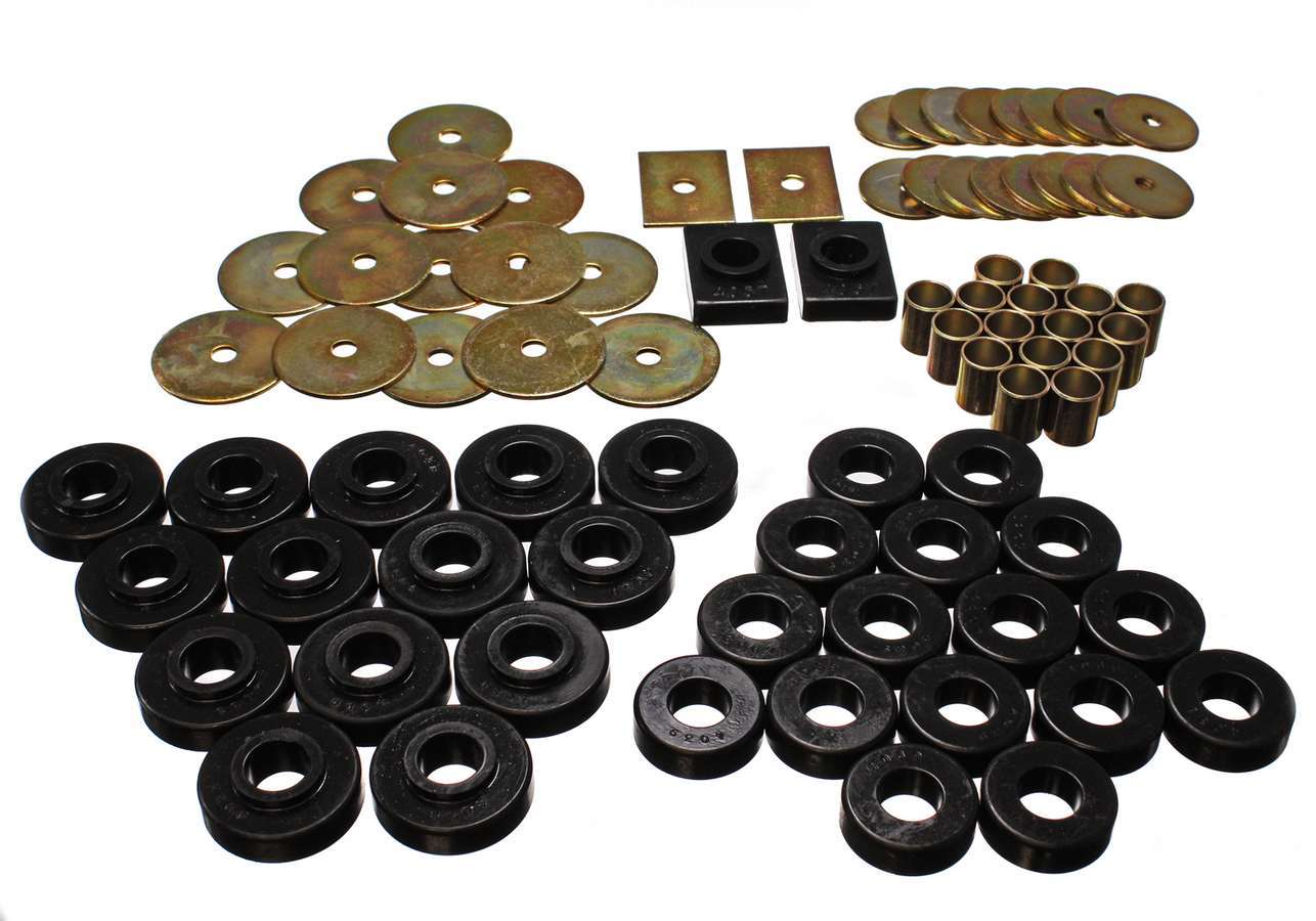 Energy Suspension ENE3-4120G 55-57 Chevy Body Mounts Black (2 Door Hard Top)