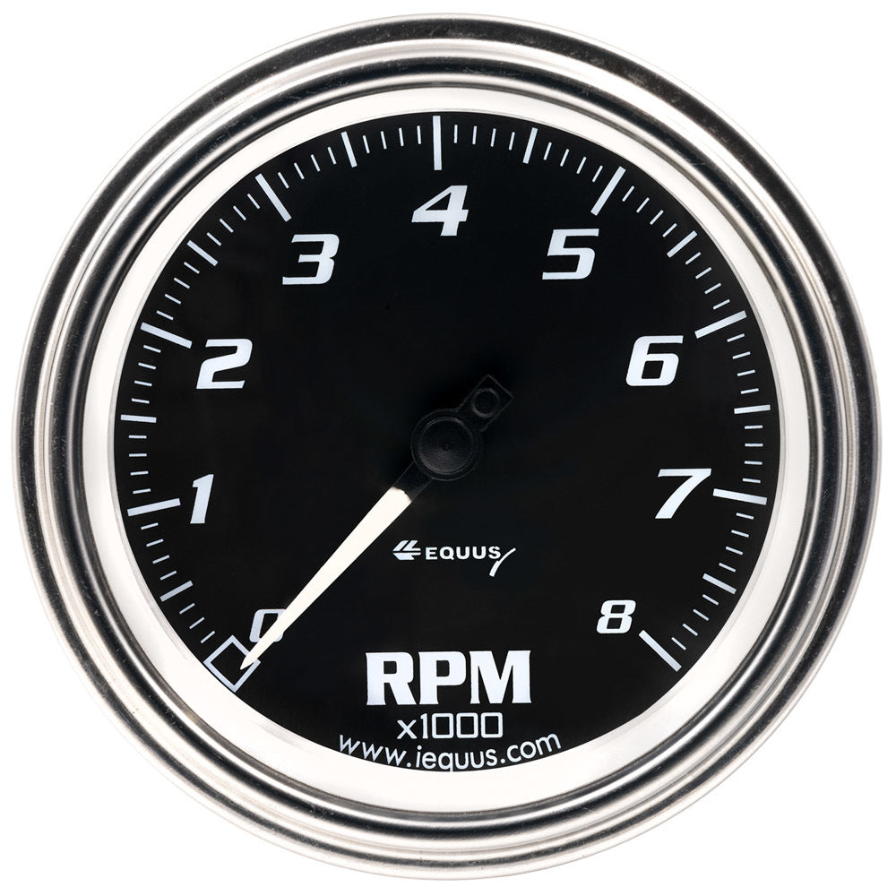 Equus EQUE7068 3-3/8 Dia Tachometer 8000 RPM Chrome