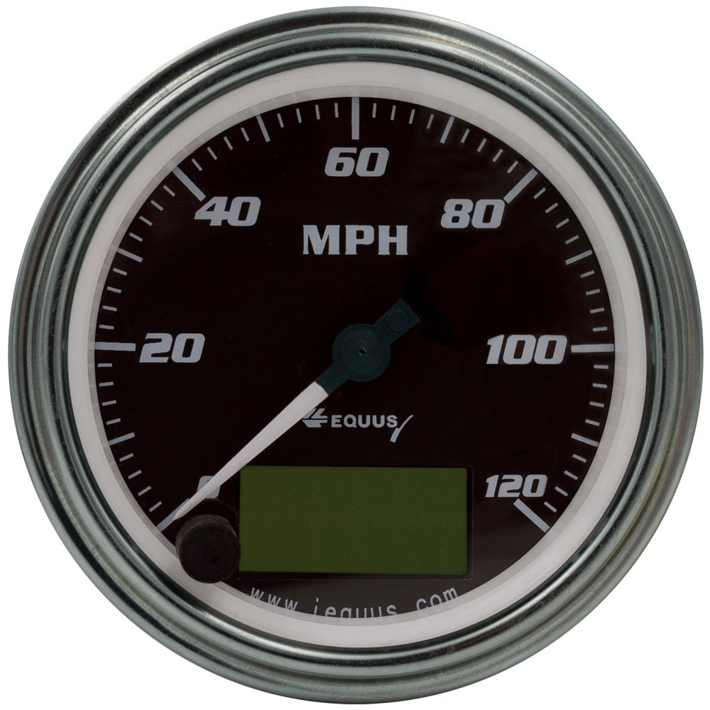 Equus EQUE7074 3-3/8 Dia Speedometer 0-120 MPH Chrome Elec