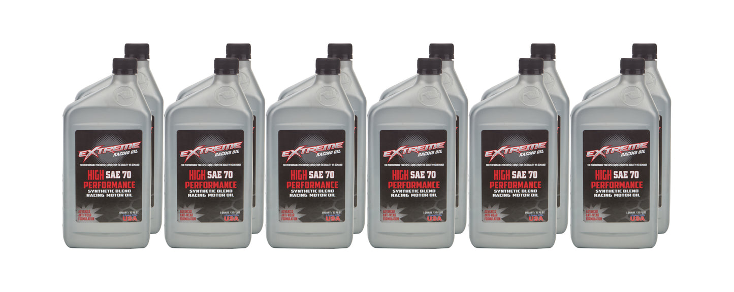 Extreme Racing Oil EROHPSAE-70C SAE 70 Synthetic Blend 12 x 1 Quart