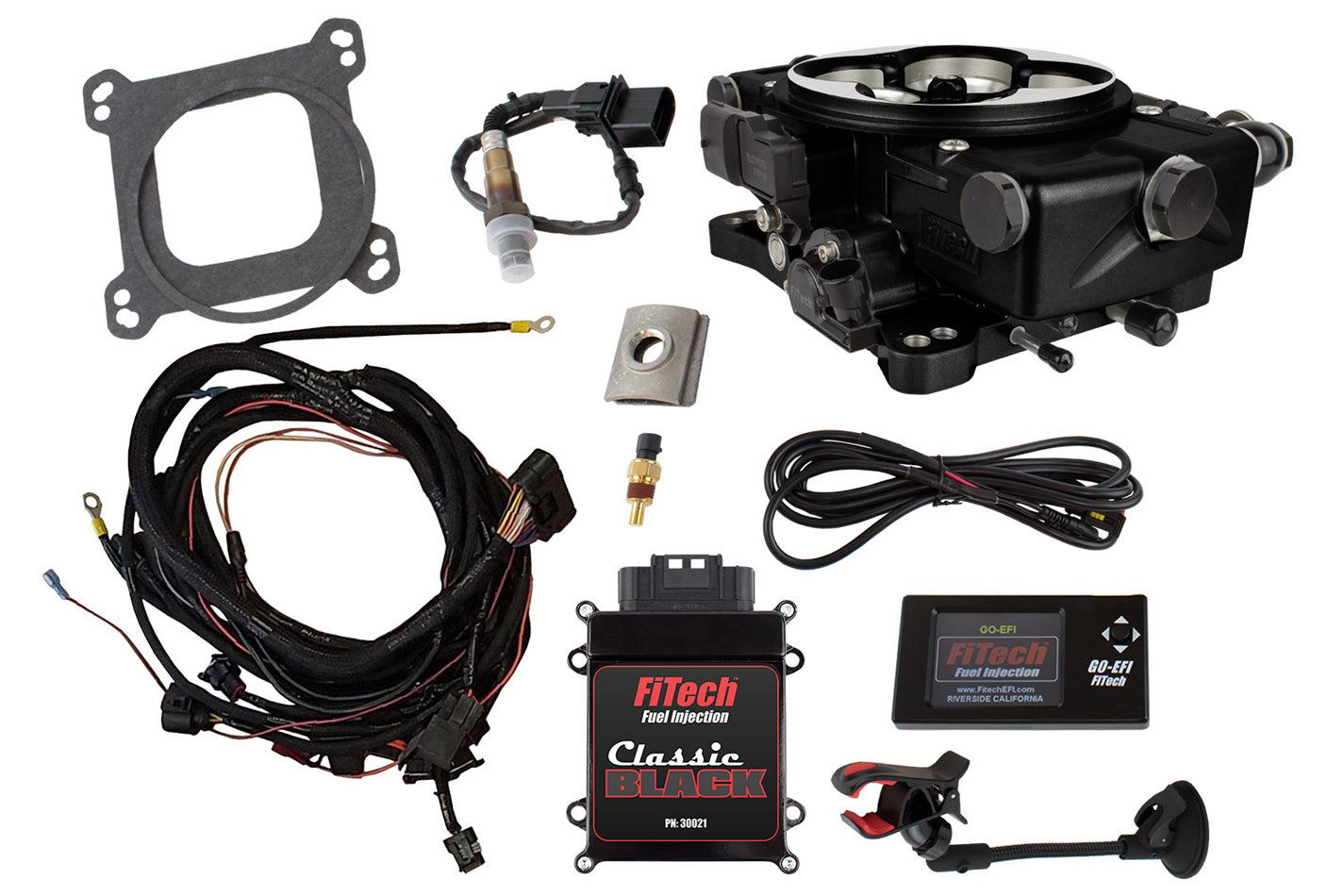 Fitech Fuel Injection FIT30021 Go EFI Classic 550 HP EFI w/External ECU Black