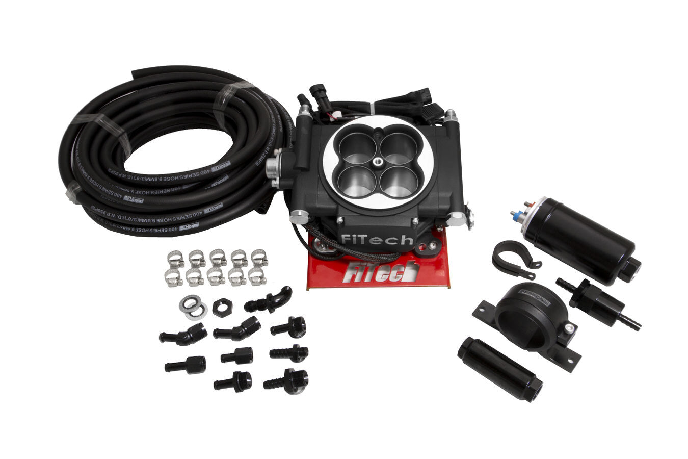 Fitech Fuel Injection FIT31002 Go EFI 4 Master Kit System Black Finish