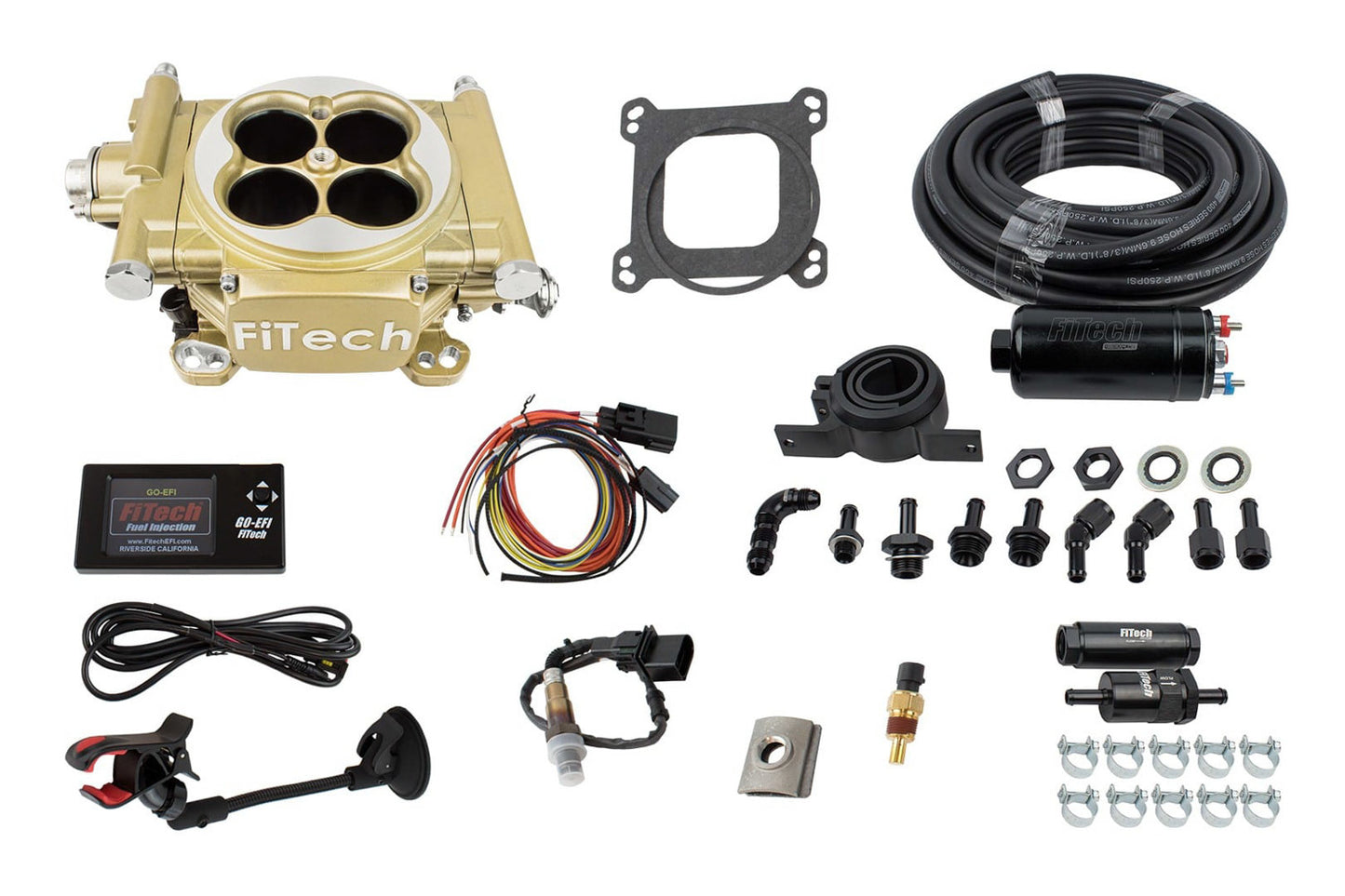 Fitech Fuel Injection FIT31005 600 HP E/S EFI System Classic Gold
