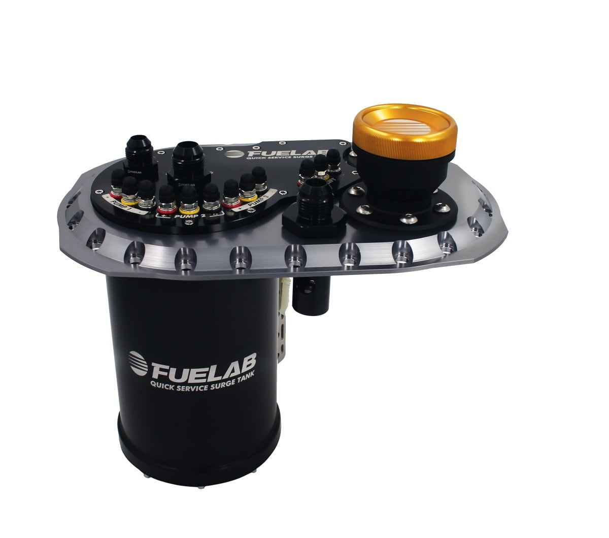 Fuelab Fuel Systems FLB62810-0 Surge Tank QSST Titanium W/O Fuel Pump