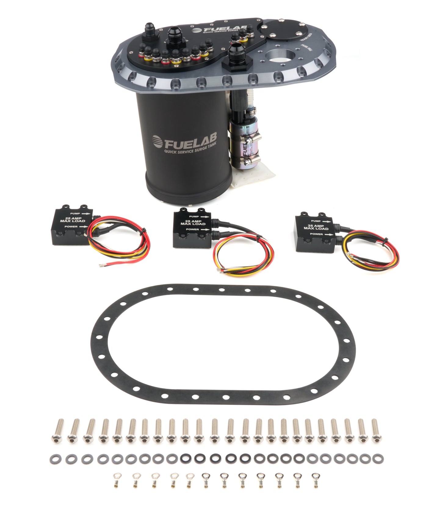 Fuelab Fuel Systems FLB62813-3 Surge Tank QSST Titanium Dual 500 F/P