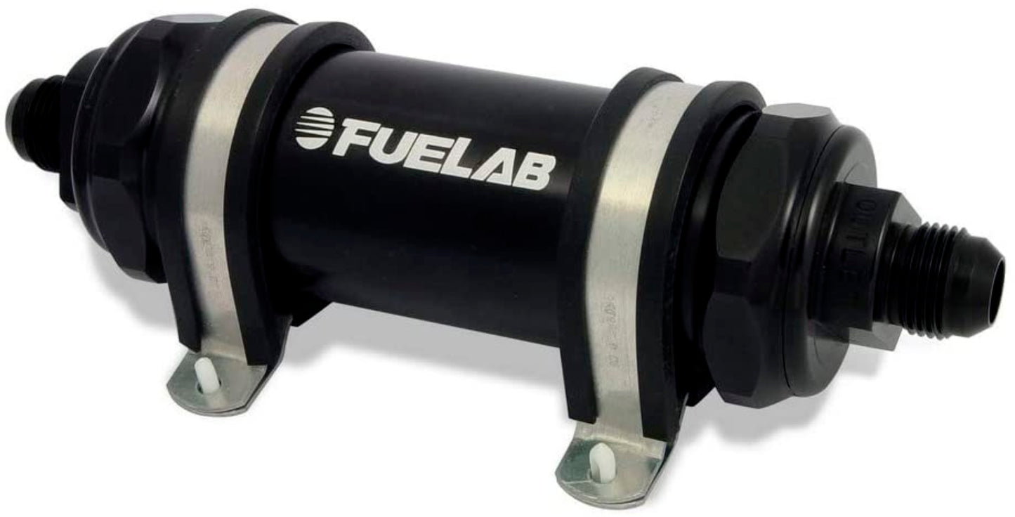 Fuelab Fuel Systems FLB82823-1 Fuel Filter In-Line 5in 100 Micron Stainles 10AN