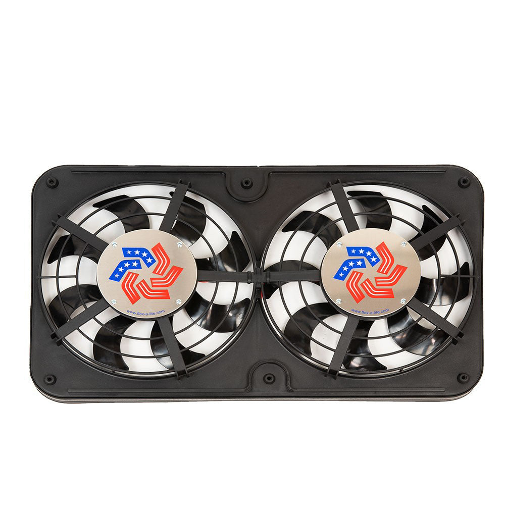 Flex-a-lite FLE104308 Dual 12-1/8in Lo Profile puller Fans w/Controls