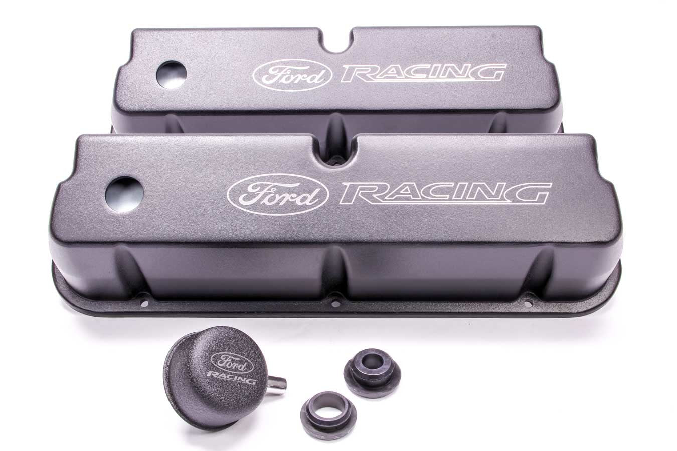 Ford FRDM6582-LE302BK Valve Cover Set Aluminum 302 Black Laser Etched