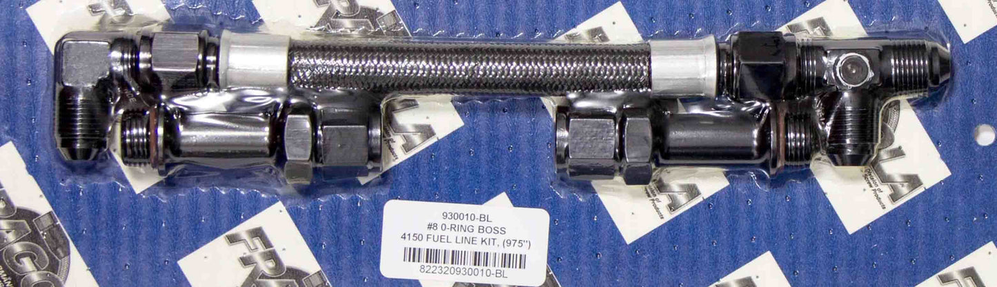 Fragola FRG930010-BL #8 Fuel Line Kit Holley Ultra HP 4150 Carbs