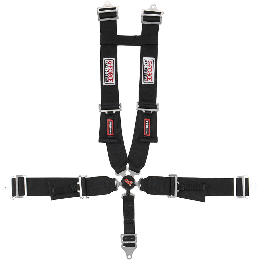 G-force GFR7030BK 5pt Harness Set Black Camlock Pull-Down Lap