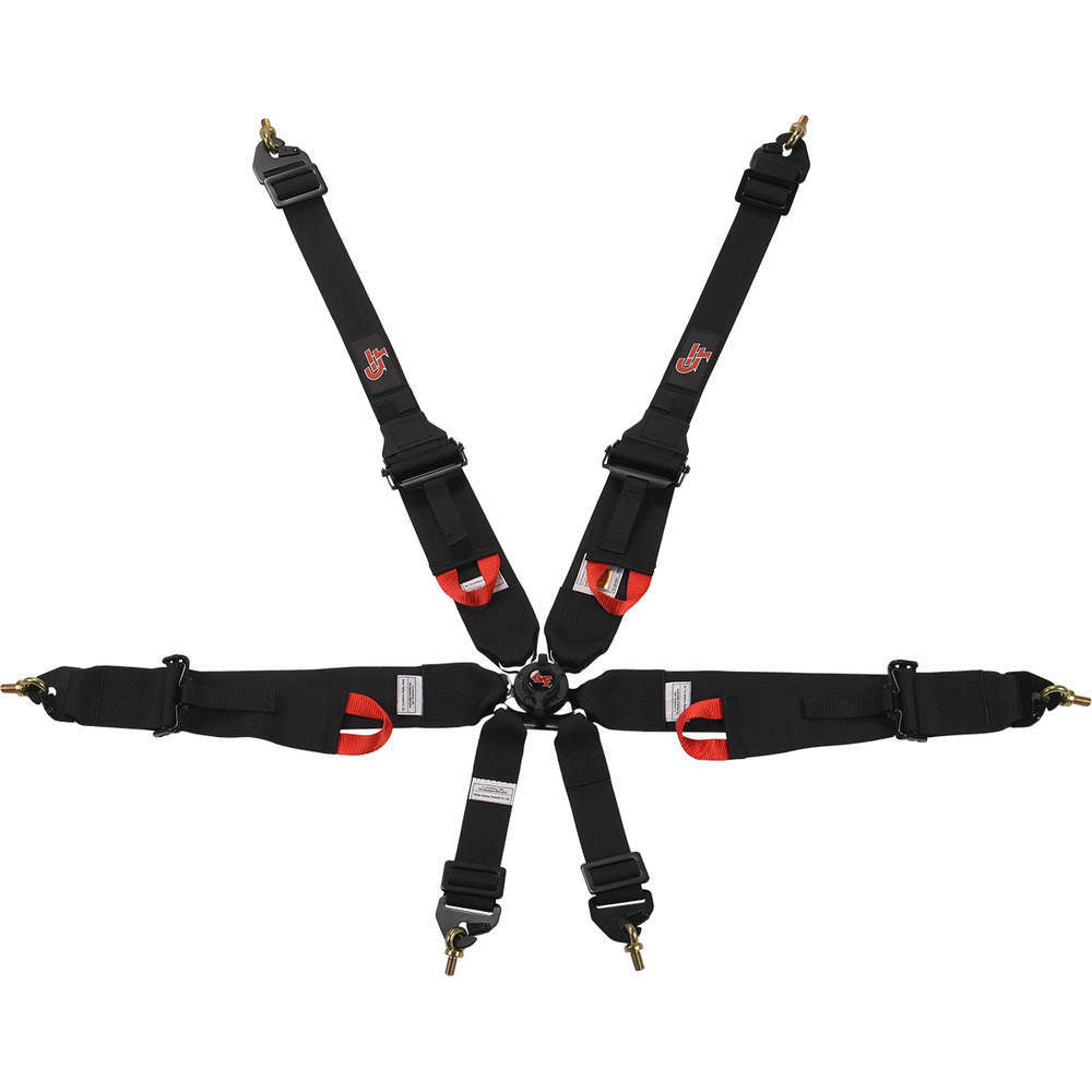 G-force GFR7622BK 6pt Harness Camlock HNR Indiv P/U Black FIA