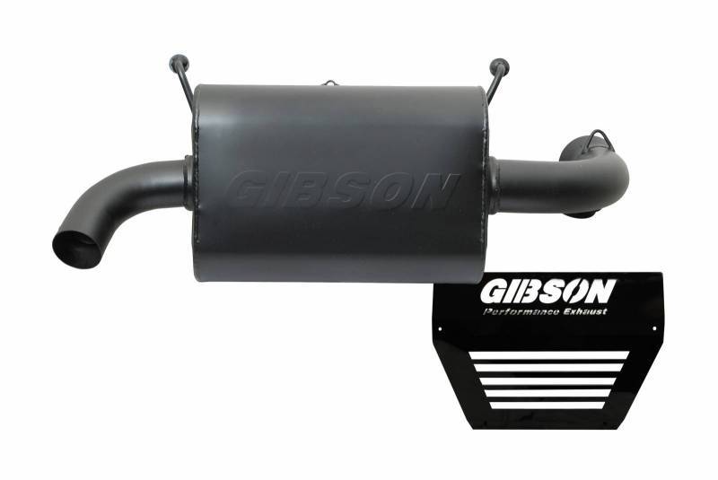 Gibson Exhaust GIB98020 Polaris UTV Single Exhau st Black Ceramic