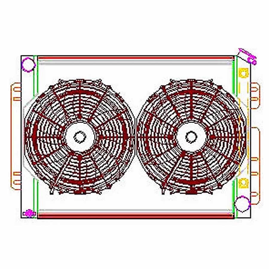 Griffin GRICU70009 Radiator Combo Unit GM A & F Body
