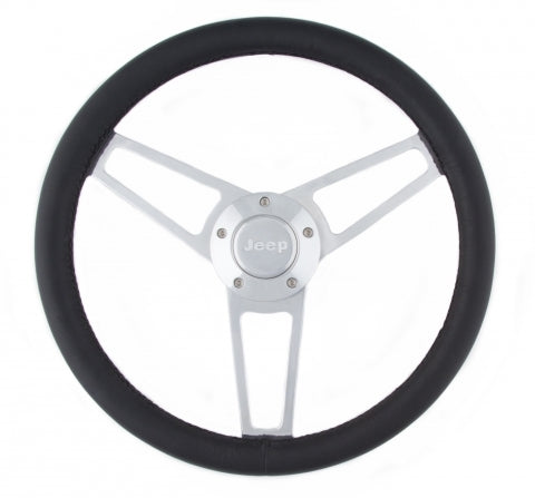 Grant GRT1904 Billet Series Leather St eering Wheel Jeep Logo