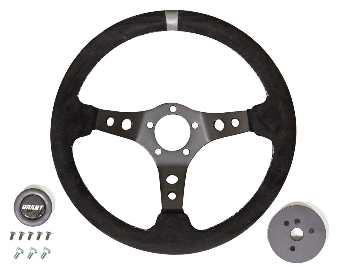 Grant GRT694 Suede Racing Steering Wheel w/Center Marker