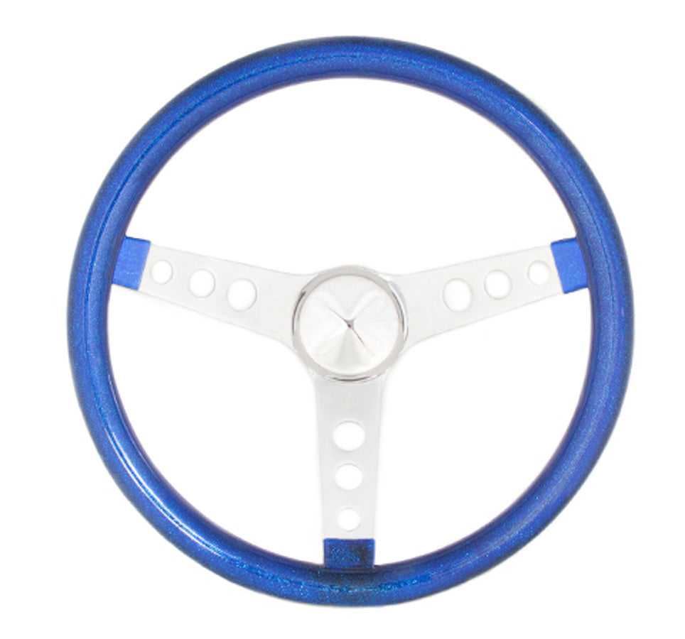 Grant GRT8446 Steering Wheel Mtl Flake Blue/Spoke Chrm 13.5