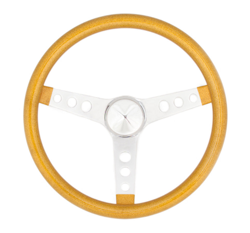 Grant GRT8447 Steering Wheel Mtl Flake Gold/Spoke Chrm 13.5