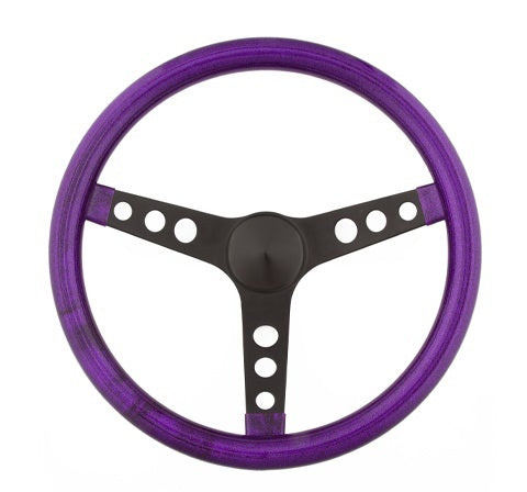 Grant GRT8453 Steering Wheel Mtl Flake Purple/Spoke Blk 13.5