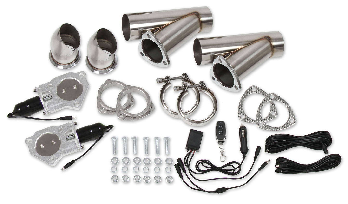 Hooker HKR11051 Exhaust Electric Cut-Out Kit - Dual 2.5in