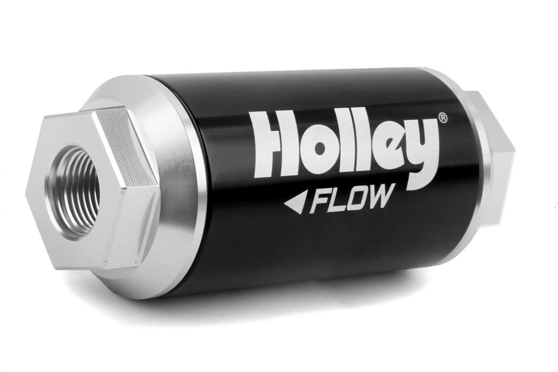 Holley HLY162-554 Billet HP Fuel Filter - -8an 10-micron 175GPH