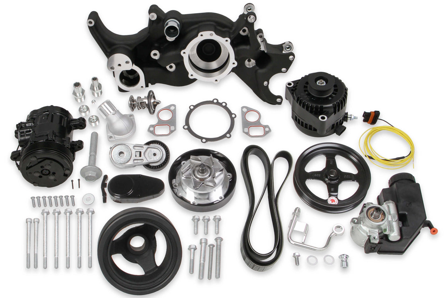 Holley HLY20-185BK LS Mid-Mount Complete Engine Accessory System