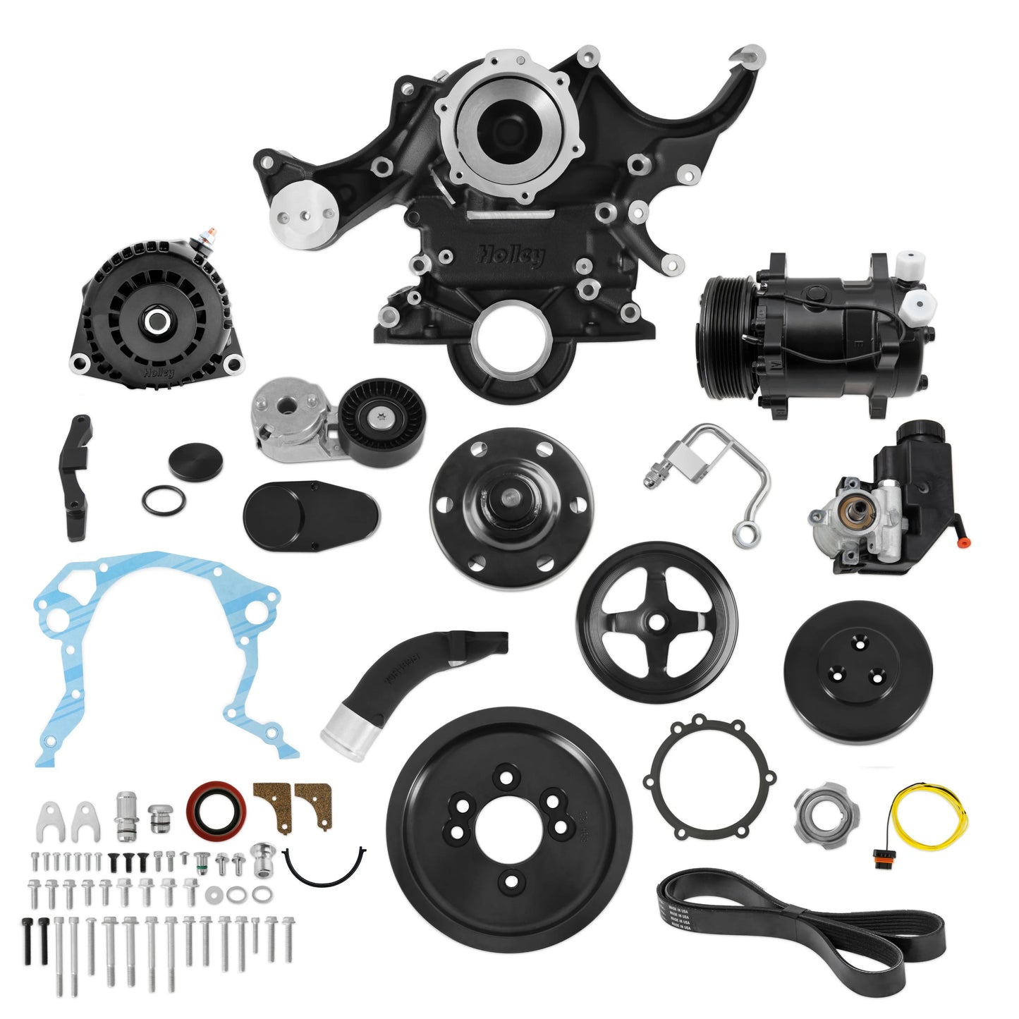 Holley HLY20-370BK MID-MT ACC Drive System SBF Black