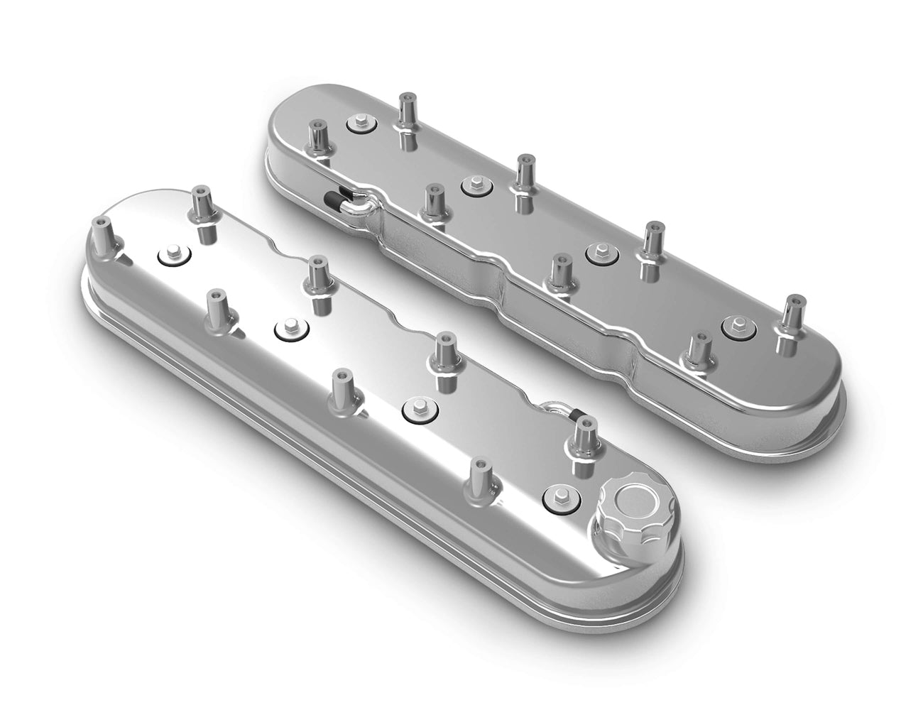 Holley HLY241-111 GM LS Tall Valve Cover Set - Polished